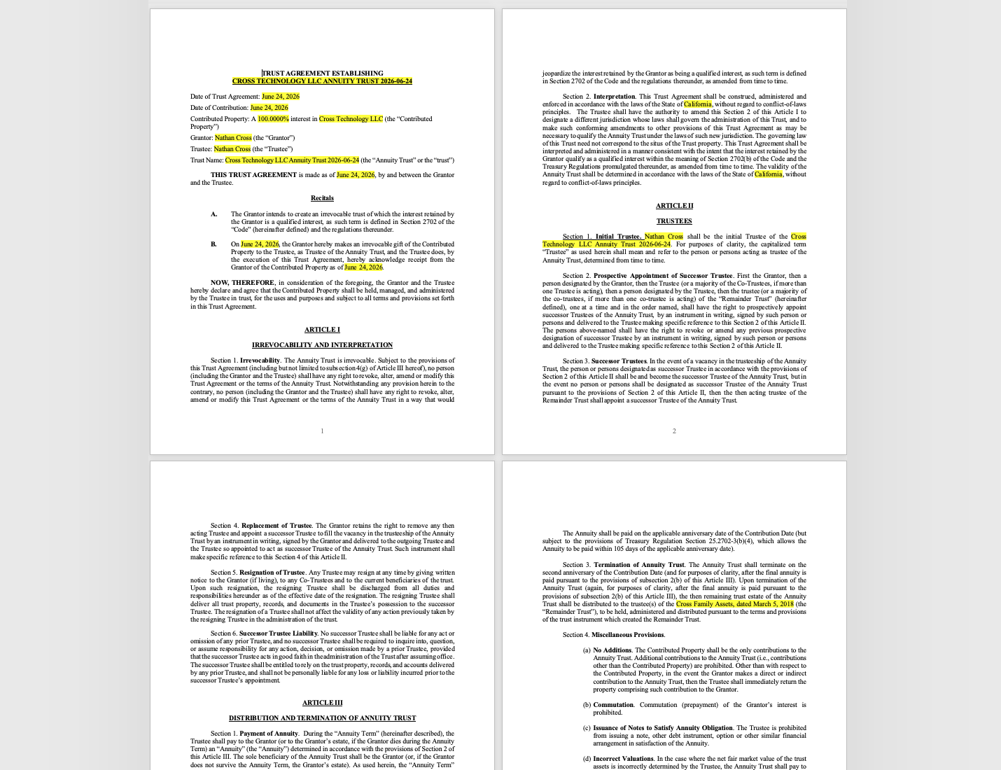 Document generation